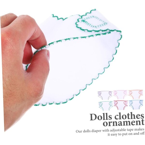 Set 6 Pannolini in Tessuto Multicolori per Bambole 18 Pollici - Accessori Bimba DIY