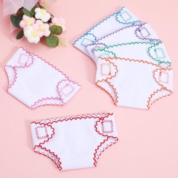 Set 6 Pannolini in Tessuto Multicolori per Bambole 18 Pollici - Accessori Bimba DIY