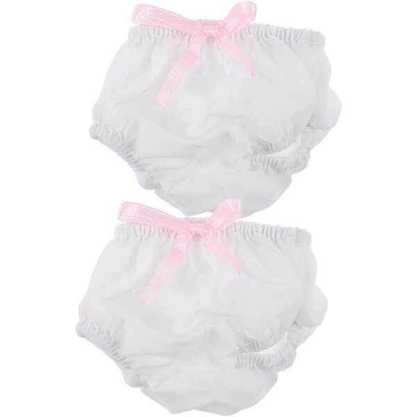 UPKOCH 2 weiße Mini-Hosen für Puppen, 15–20 cm, Kleidung, Accessoires, Spiele