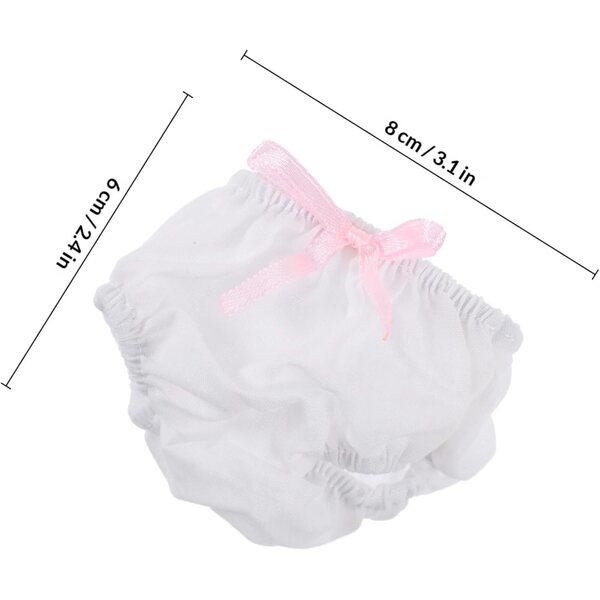UPKOCH 2 weiße Mini-Hosen für Puppen, 15–20 cm, Kleidung, Accessoires, Spiele