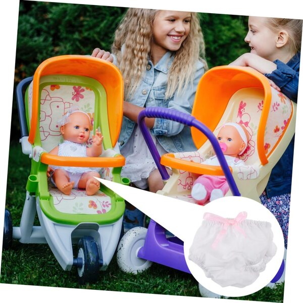 UPKOCH 2 weiße Mini-Hosen für Puppen, 15–20 cm, Kleidung, Accessoires, Spiele