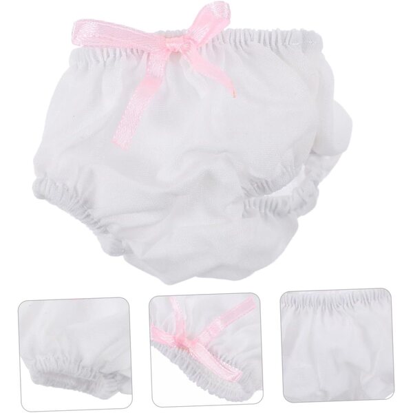 UPKOCH 2 weiße Mini-Hosen für Puppen, 15–20 cm, Kleidung, Accessoires, Spiele