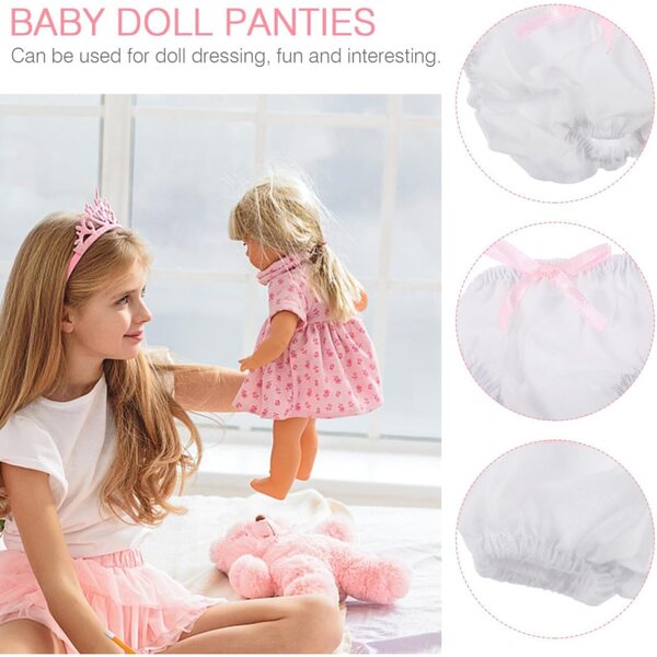 UPKOCH 2 weiße Mini-Hosen für Puppen, 15–20 cm, Kleidung, Accessoires, Spiele