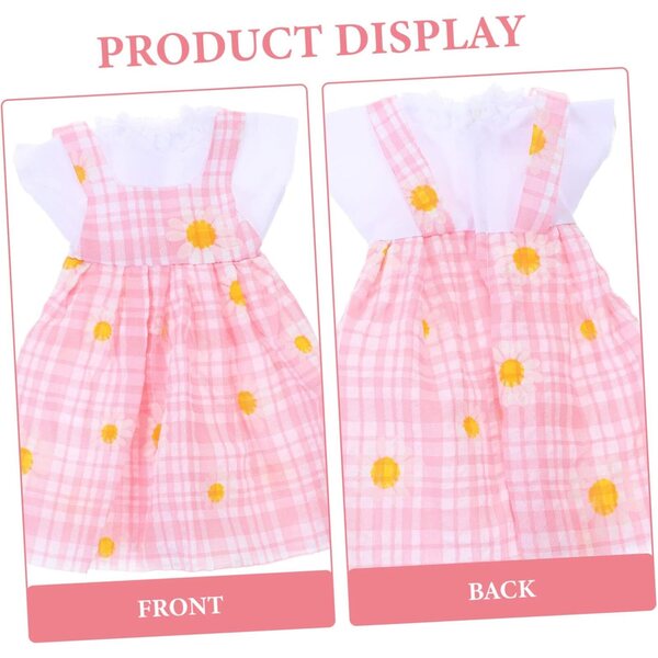 Balacoo Costume di Tessuto Rosa per Bambole 30 cm – Set Abbigliamento Riutilizzabile