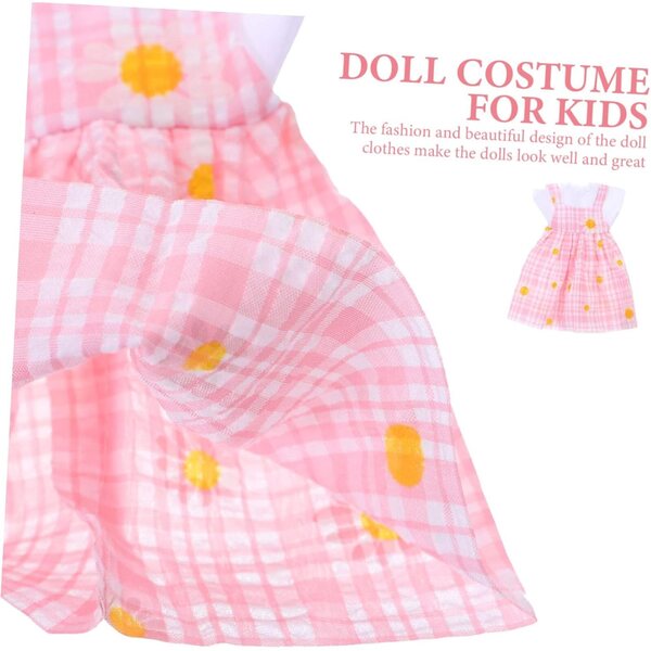 Balacoo Costume di Tessuto Rosa per Bambole 30 cm – Set Abbigliamento Riutilizzabile