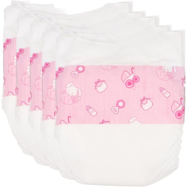 Set 5 Pannolini Morbidi per Bambole 30 cm - Accessori Realistici & Riutilizzabili WEKAMOS