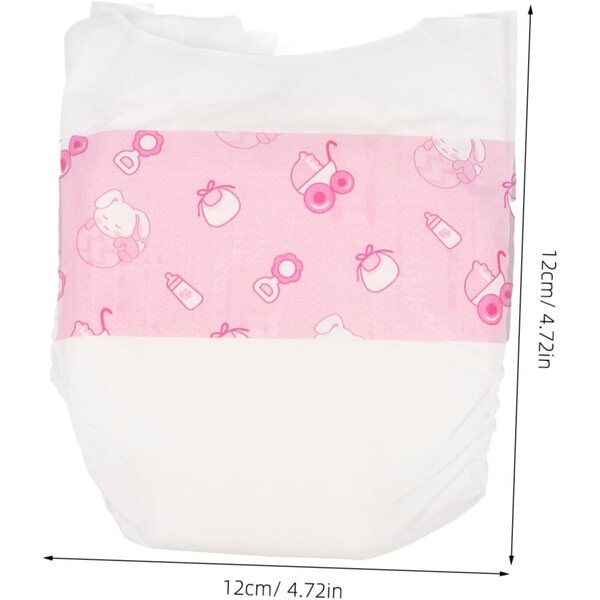 Set 5 Pannolini Morbidi per Bambole 30 cm - Accessori Realistici & Riutilizzabili WEKAMOS
