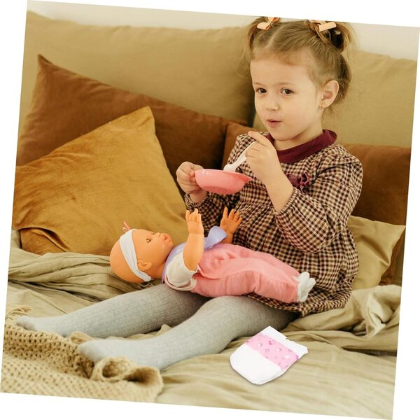 Set 5 Pannolini Morbidi per Bambole 30 cm - Accessori Realistici & Riutilizzabili WEKAMOS