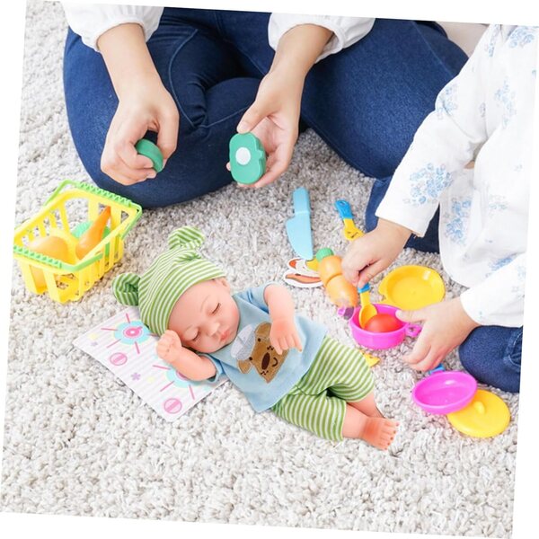 ORFOFE-Kleidung für 18-cm-Puppe aus Baumwolle mit realistischen Overalls und Accessoires