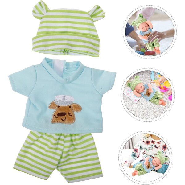 ORFOFE-Kleidung für 18-cm-Puppe aus Baumwolle mit realistischen Overalls und Accessoires
