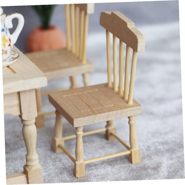 Mini Sedia in Legno per Casa delle Bambole - Mobili in Miniatura Decorativi