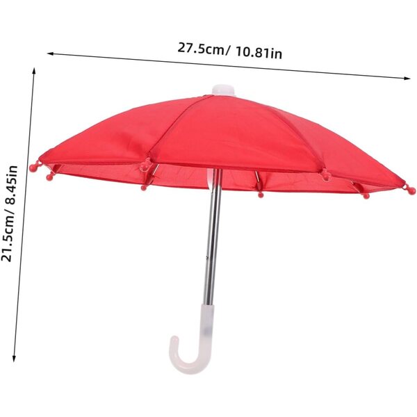 Mini Parapluie in Pizzo Rosso per Casa di Bambole - Accessorio Decorativo Resistente
