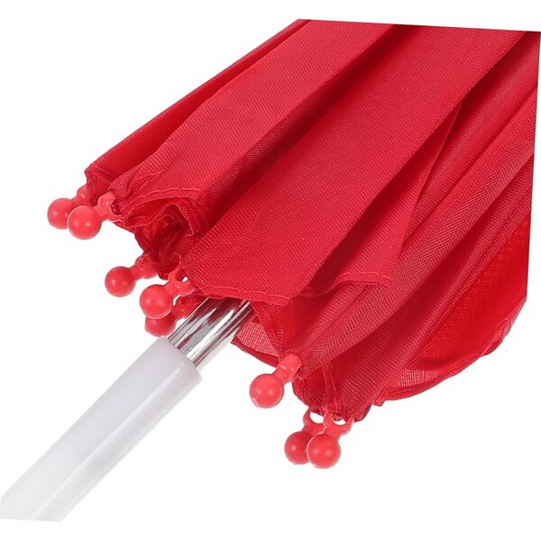 Mini Parapluie in Pizzo Rosso per Casa di Bambole - Accessorio Decorativo Resistente