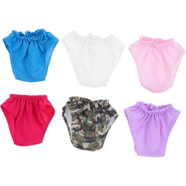 Set 6 Mini Culotte Colorate Lavabili per Bambole, Accessori Sottovesti per Gioco e Casa Bambole