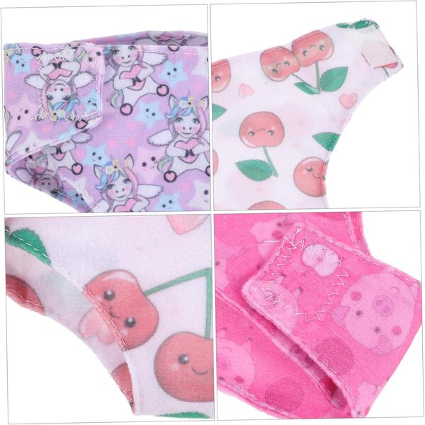 Set mit 3 wiederverwendbaren Stoff-Culottes für kleine Puppen, waschbares Zubehör