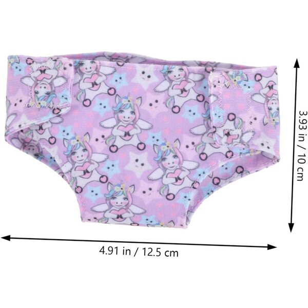 Set mit 3 wiederverwendbaren Stoff-Culottes für kleine Puppen, waschbares Zubehör