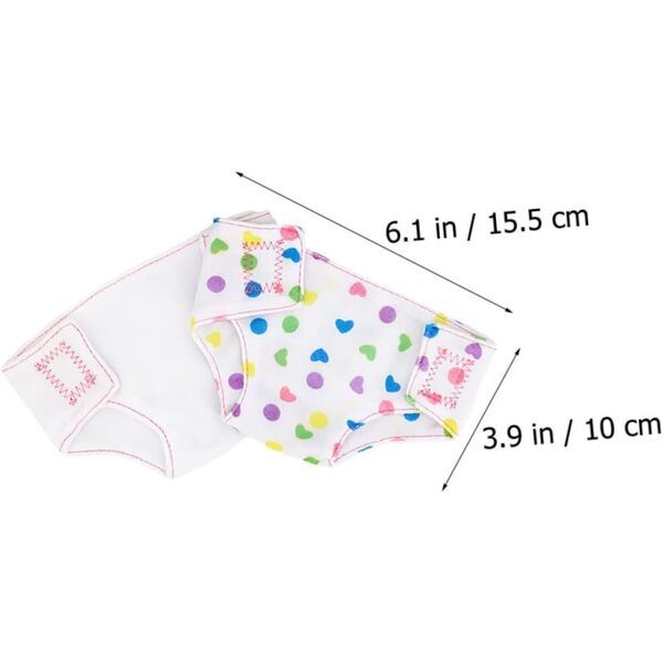 Set 4 Pannolini in Tessuto per Bambole Accessori Realistici per Giochi di Imitazione