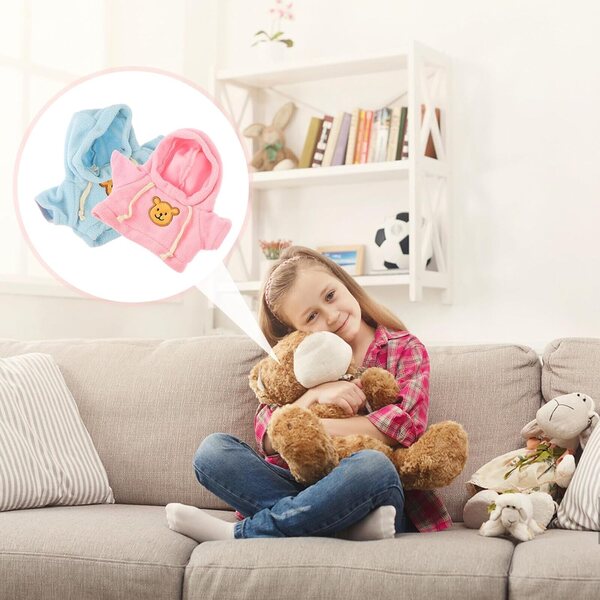 Set 2 Vestiti Orsetto 30 cm per Bambole Ragazza e Ragazzo, Lavabili e Riutilizzabili