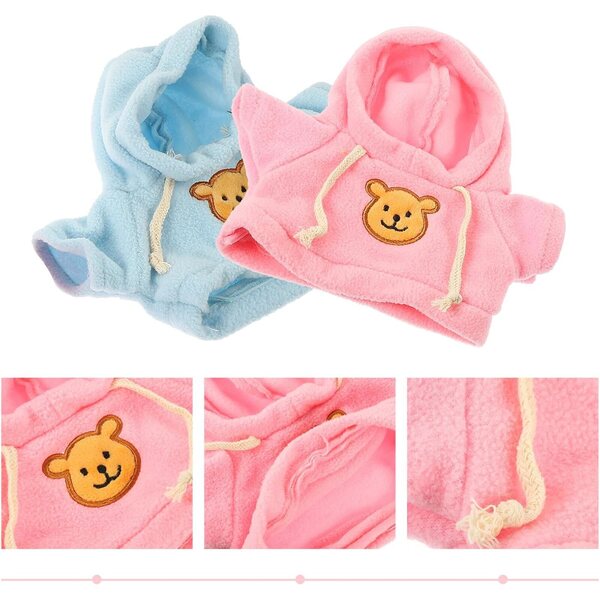 Set 2 Vestiti Orsetto 30 cm per Bambole Ragazza e Ragazzo, Lavabili e Riutilizzabili