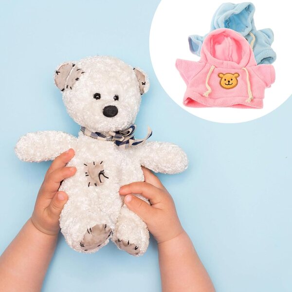 Set 2 Vestiti Orsetto 30 cm per Bambole Ragazza e Ragazzo, Lavabili e Riutilizzabili