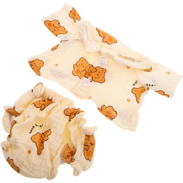 ORFOFE Hosen und Pyjamas für Teddybären aus weichem Stoff – niedliche Accessoires für Puppen