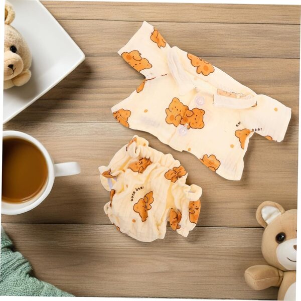 ORFOFE Hosen und Pyjamas für Teddybären aus weichem Stoff – niedliche Accessoires für Puppen