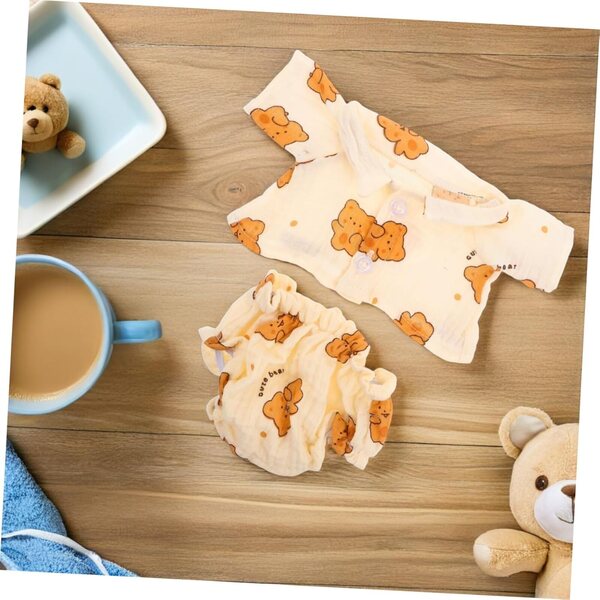 ORFOFE Hosen und Pyjamas für Teddybären aus weichem Stoff – niedliche Accessoires für Puppen
