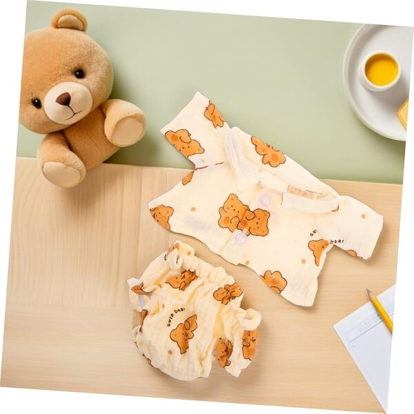 ORFOFE Hosen und Pyjamas für Teddybären aus weichem Stoff – niedliche Accessoires für Puppen