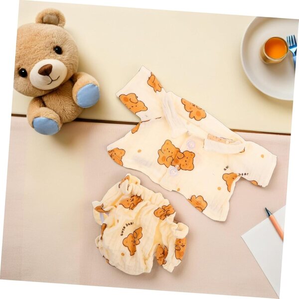 ORFOFE Hosen und Pyjamas für Teddybären aus weichem Stoff – niedliche Accessoires für Puppen