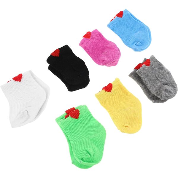 Set 7 paia di calzini colorati per bambole da 18 pollici – accessori moda versatili
