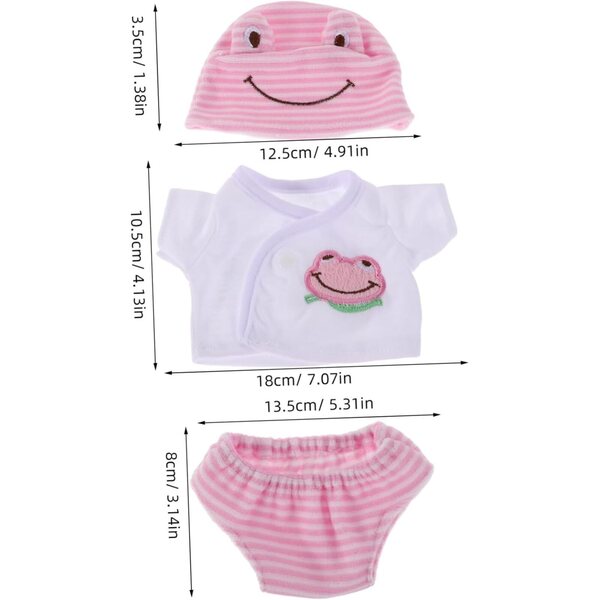 Set 3 Vestiti per Bambole 30 cm LIOOBO: T-Shirt, Pantaloni e Cappelli Colorati