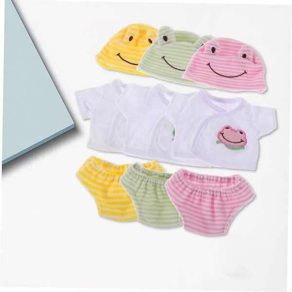 Set 3 Vestiti per Bambole 30 cm LIOOBO: T-Shirt, Pantaloni e Cappelli Colorati