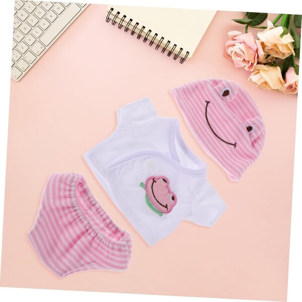 Set 3 Vestiti per Bambole 30 cm LIOOBO: T-Shirt, Pantaloni e Cappelli Colorati
