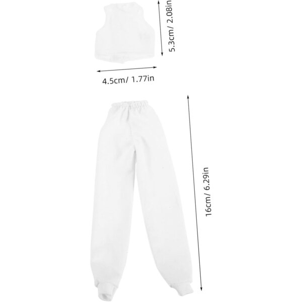 Set 4 Completi Sportivi per Bambole 30 cm con Gilet e Pantaloni Facili da Vestire