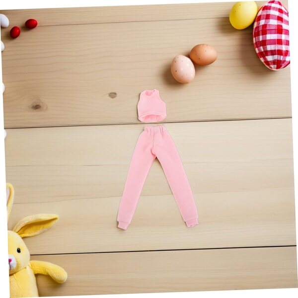 Set 4 Outfit Bambola con Gilet e Pantaloni Estivi per Giochi di Ruolo 30 cm