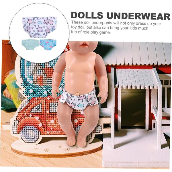 Set mit 3 verstellbaren Culottes für American Dolls – Slips Fantasie-Spielzubehör