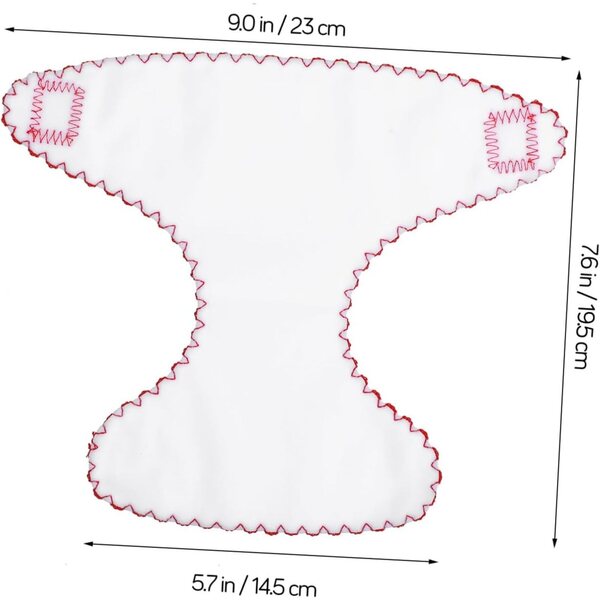 Set 6 Pannolini in Tessuto Regolabili e Riutilizzabili per Bambole, Accessori Creativi