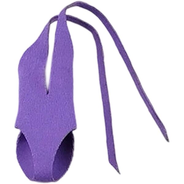 Lila Bade-Maillot für 15 cm große Puppen – hochwertiges Miniaturkleid
