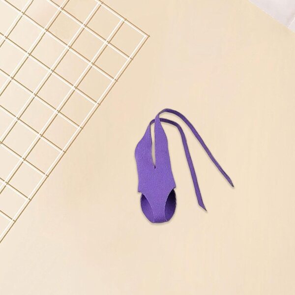 Lila Bade-Maillot für 15 cm große Puppen – hochwertiges Miniaturkleid