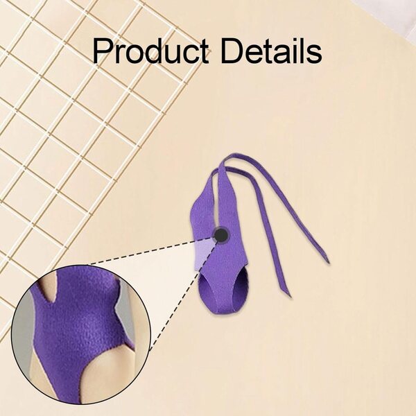 Lila Bade-Maillot für 15 cm große Puppen – hochwertiges Miniaturkleid