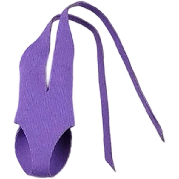 Lila Bade-Maillot für 15 cm große Puppen – hochwertiges Miniaturkleid