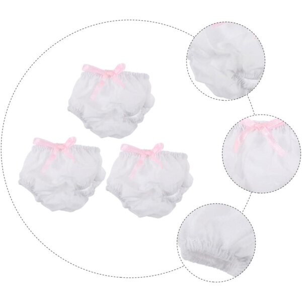 Set mit 3 waschbaren und wiederverwendbaren PartyKindom Stoffpuppen-Culottes