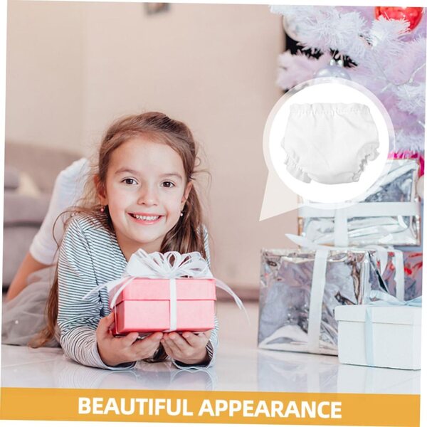 Set mit 5 weißen Culottes für Puppen – Miniatur-Accessoires aus weichem Stoff