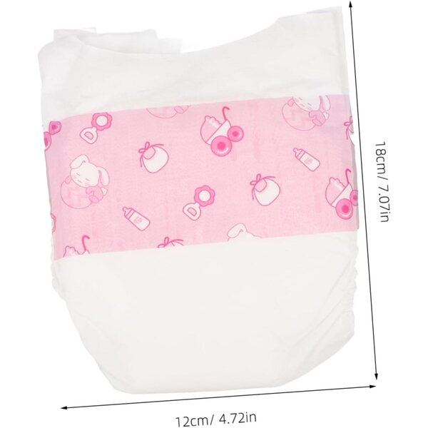 Set 5 Pannolini Riutilizzabili per Bambole 30 cm – Accessori Morbidi e Realistici