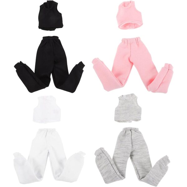 Set 4 Completi Gilet e Pantaloni per Bambole 30 cm - Abbigliamento Estivo Casual