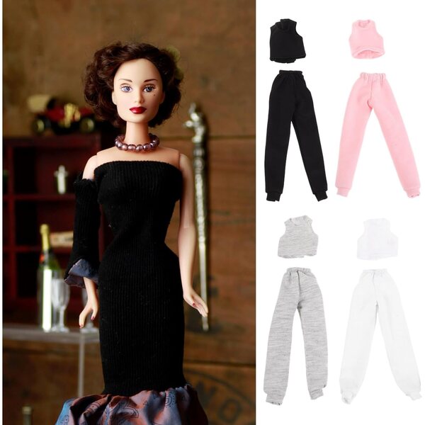 Set 4 Completi Gilet e Pantaloni per Bambole 30 cm - Abbigliamento Estivo Casual