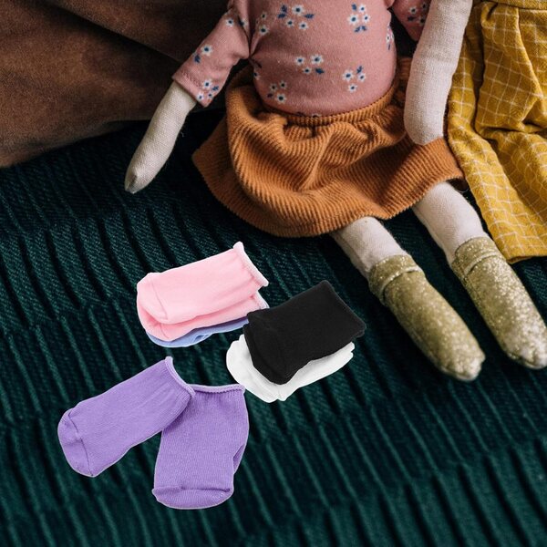 5 Paia di Calzini Colorati per Bambole da 18 cm - Accessori Moda Bambole