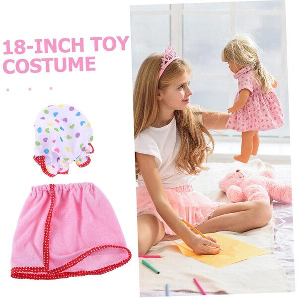 Peignoir- und Rothut-Set für 18-Zoll-Puppen HOODANCOS – Elegantes und realistisches Zubehör