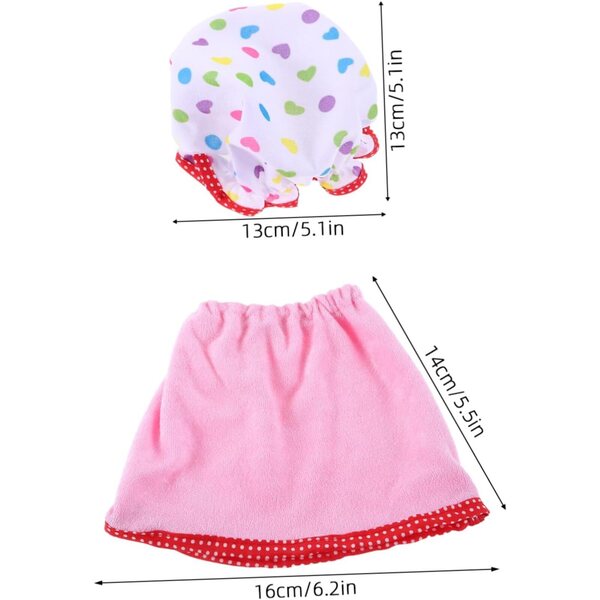 Peignoir- und Rothut-Set für 18-Zoll-Puppen HOODANCOS – Elegantes und realistisches Zubehör