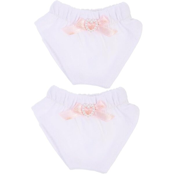 Set 2 Culottes Bianche in Tessuto per Bambole - Accessori Casa Miniatura